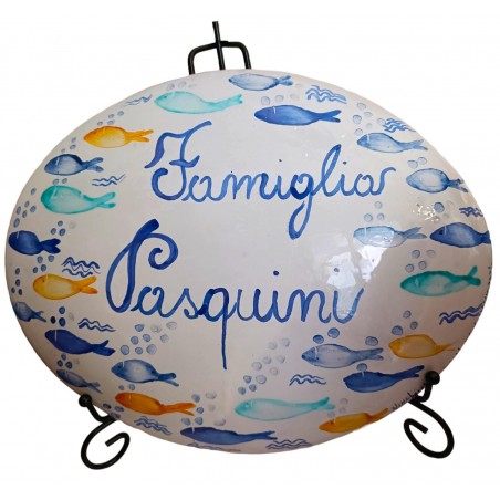 Targa Ovale personalizzata Pesci
