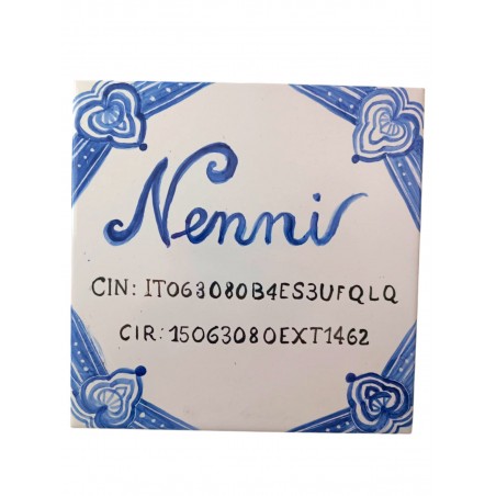 Targa personalizzata Decoro Blu Classico