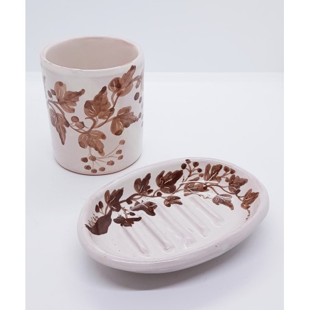 Bicchiere Portaspazzolini + Portasapone Linea Edere