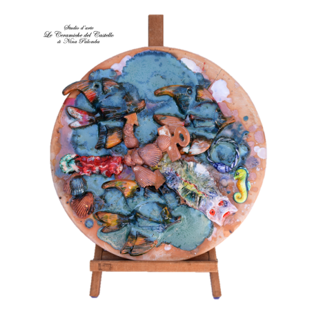 Piatto da muro 45 x 45 cm. Pezzo Unico