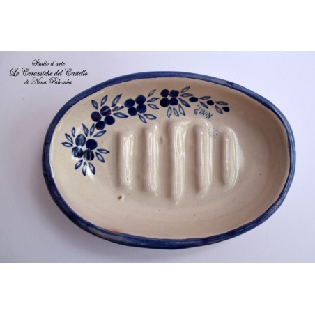 Portasapone Fiori Blu