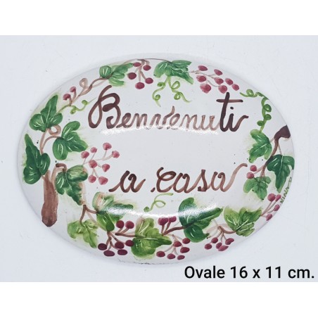 Targa Ovale "Benvenuti a casa"