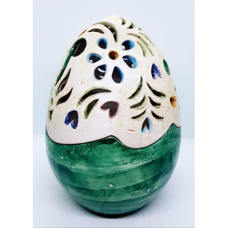 Uovo Traforato Portacioccolatini Portagioielli 21 x 12,5 cm.