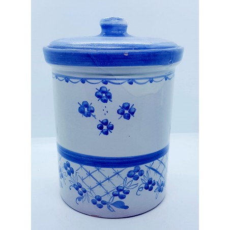 Barattoli Biscotti Fiori Blu Grillage