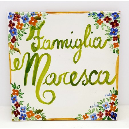 Targa da interno/esterno personalizzata 20 x 20 cm