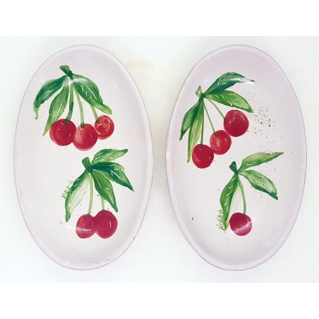 n.2 Ovali Ciliegie per Antipasti e Contorni 18,5 x 11 cm