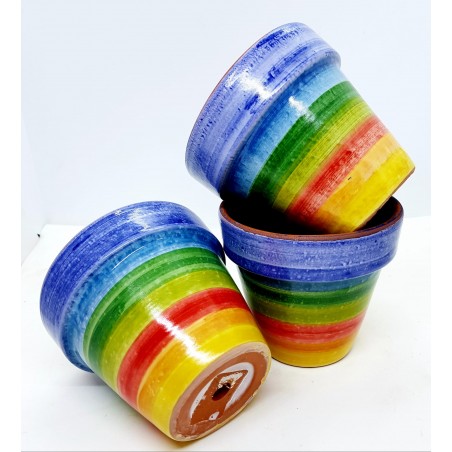 n.3 Vasi Linea Policroma diametro 11 cm