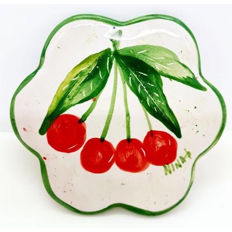 Sottopentola a fiore Linea Ciliegie 12 x 12 cm