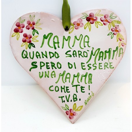 Targa Cuore Frase Festa della Mamma