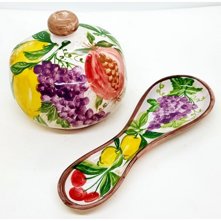 Set Nascondispugna + Poggiacucchiaio Frutti misti