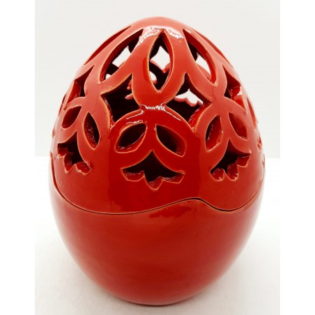 Uovo Traforato Portacioccolatini Portagioielli 20 x 13,5 cm.