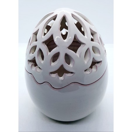 Uovo Traforato Portacioccolatini Portagioielli 20 x 13,5 cm.