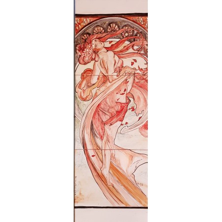 Pannello Decorativo cm 90 x 30 La Danza di Mucha