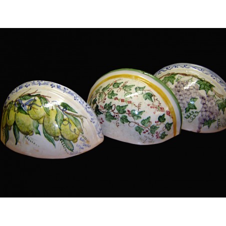3 Vasi da Muro Limoni Edere Uva diametro 35,70 x h 13 cm