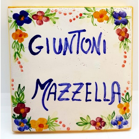 Numeri Civici e Testo Dimensioni 10 x 10 cm.