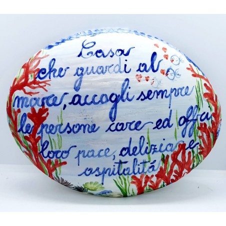 Targa Ovale "Casa al mare" 22 x 16 cm
