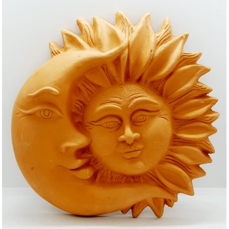 Sole e Luna da muro Terracotta 29 x 28,5 cm