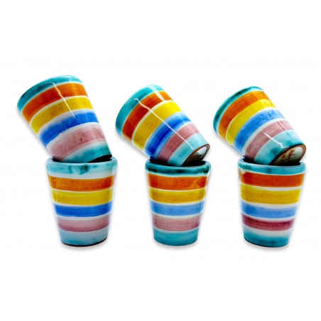 Set di 6 Bicchierini da Liquore Dimensioni h 6,5 x l 5 centimetri cadauno