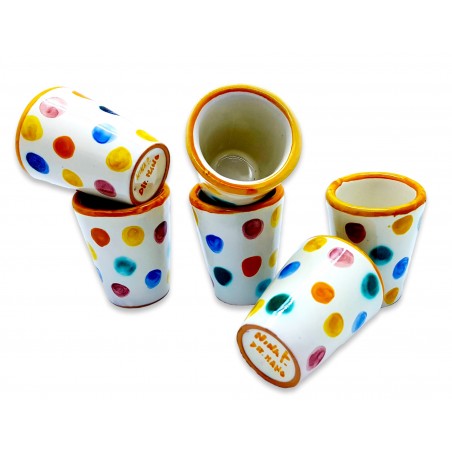 Set di 6 Bicchierini da Liquore Dimensioni h 6,5 x l 5 centimetri cadauno