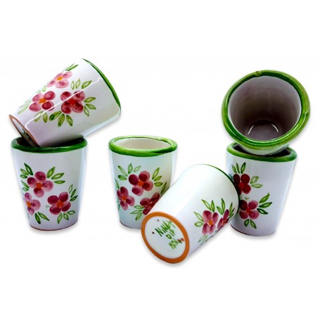 Set di 6 Bicchierini da Liquore Dimensioni h 6,5 x l 5 centimetri cadauno