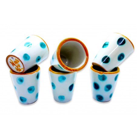 Set di 6 Bicchierini da Liquore Dimensioni h 6,5 x l 5 centimetri cadauno