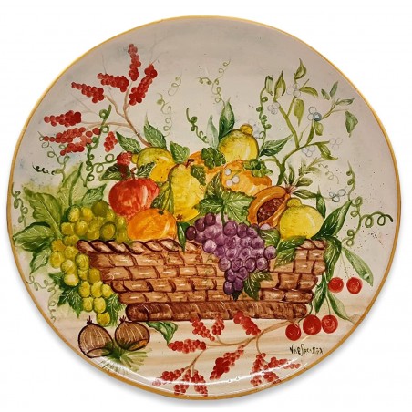 Piatto da muro Cesto di Frutta 40 x 40 x 2 cm.